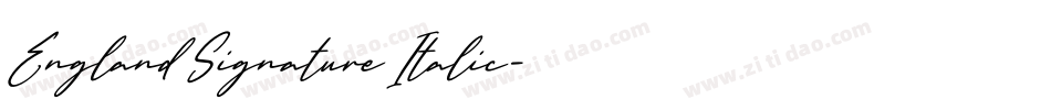 England Signature Italic字体转换